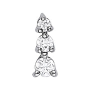 0.50 CTW Round Diamond Three-Stone Pendant