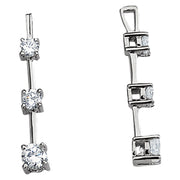 0.50 CTW Round Diamond Three-Stone Pendant