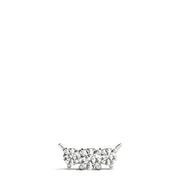 Round Diamond 3-Stone Pendant Necklace