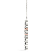 14K Rose Gold Diamond Cross Pendant