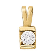 Platinum 1 ct tw Solitaire Diamond Pendant