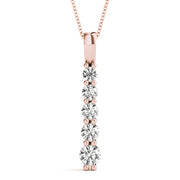 Rose Gold Diamond Pendant | 0.24 ctw Delicate Design