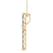 18K Yellow Gold Diamond Cross Pendant