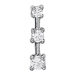 0.90 CT Round Diamond Three-Stone Pendant