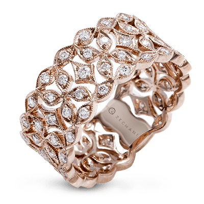 ZR1294 Right Hand Ring in 14k Gold with Diamonds