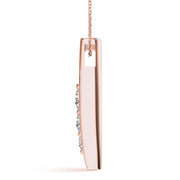 14K Rose Gold 1/2 ct tw Three Stone Diamond Pendant