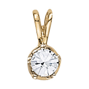 0.33 CT Round Diamond Solitaire Pendant