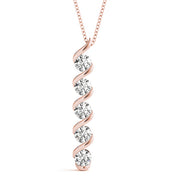 14K Rose Gold 1 CT Diamond Fashion Pendant