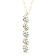 14K Yellow Gold 1 CT Diamond Fashion Pendant