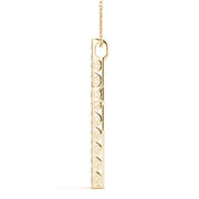 14K Yellow Gold Diamond Cross Pendant
