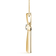 14K Yellow Gold Diamond Cross Pendant
