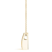 14K Yellow Gold Round Diamond Solitaire Pendant