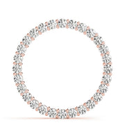 14K Rose Gold Diamond Circle Pendant