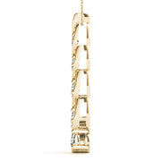 14K Yellow Gold Round Diamond Journey Pendant
