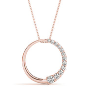 14K Rose Gold Diamond Journey Pendant