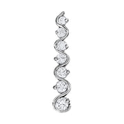 0.50 CT Round Diamond Journey Pendant