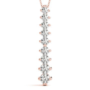 14K Rose Gold Diamond Journey Pendant