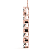 14K Rose Gold Diamond Journey Pendant