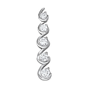 0.6 CTW Round Diamond Journey Pendant