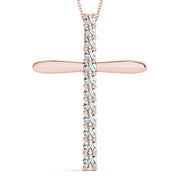 14K Rose Gold Multi-Diamond Fashion Pendant