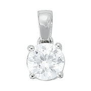 1.0 CT Round Diamond Solitaire Pendant