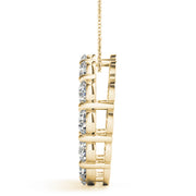14K Yellow Gold Diamond Circle Pendant - 3 ctw