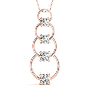 14K Rose Gold Diamond Journey Pendant