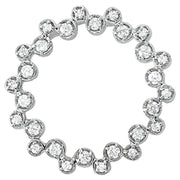 Round Diamond Circle Pendant in Gold