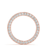 14K Rose Gold Diamond Circle Pendant