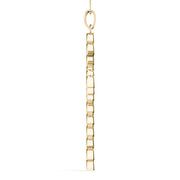 14K Yellow Gold Diamond Cross Pendant