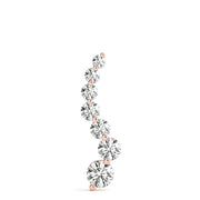 14K Rose Gold Round Diamond Journey Pendant