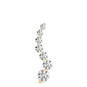 14K Yellow Gold Round Diamond Journey Pendant