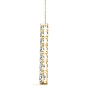 14K Yellow Gold Round Diamond Journey Pendant