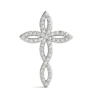 Multi-Diamond Religious Cross Pendant