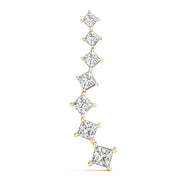 14K Yellow Gold Square Diamond Pendant