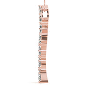 14K Rose Gold Diamond Journey Pendant 1.5ctw