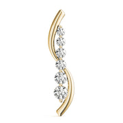 14K Yellow Gold Diamond Journey Pendant