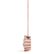 14K Rose Gold 1ct Diamond Solitaire Pendant