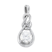 1 CT Round Diamond Love Knot Pendant