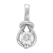 1 CT Round Diamond Love Knot Pendant