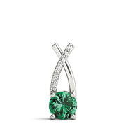 Multi-Diamond Round Pendant in Fine Metals