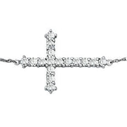 Multi-Diamond Religious Cross Pendant