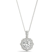 Diamond Round Halo Pendant