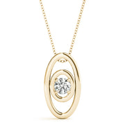 14K Yellow Gold 1/10 ct Diamond Solitaire Pendant