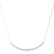 14K Yellow Gold Round Diamond Fashion Pendant