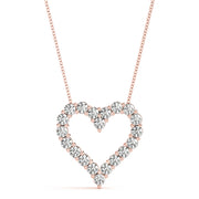 14K Rose Gold Diamond Fashion Pendant