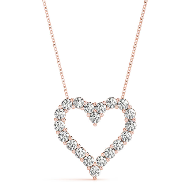 14K Rose Gold Diamond Fashion Pendant