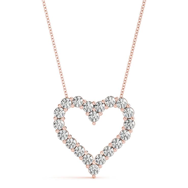 14K Rose Gold Diamond Fashion Pendant