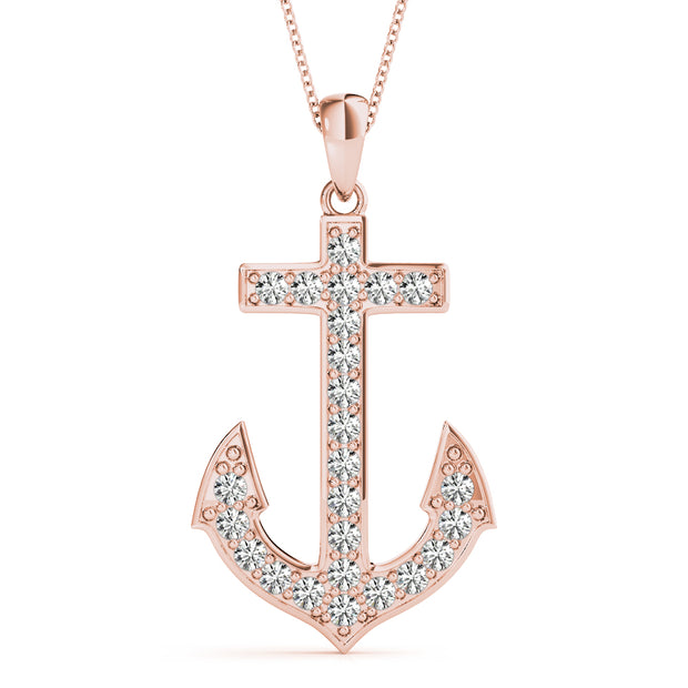 Rose Gold 1/8 CT Diamond Fashion Pendant
