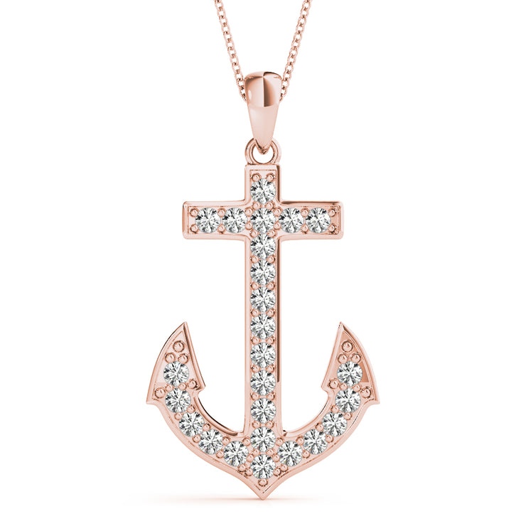 Rose Gold 1/8 CT Diamond Fashion Pendant